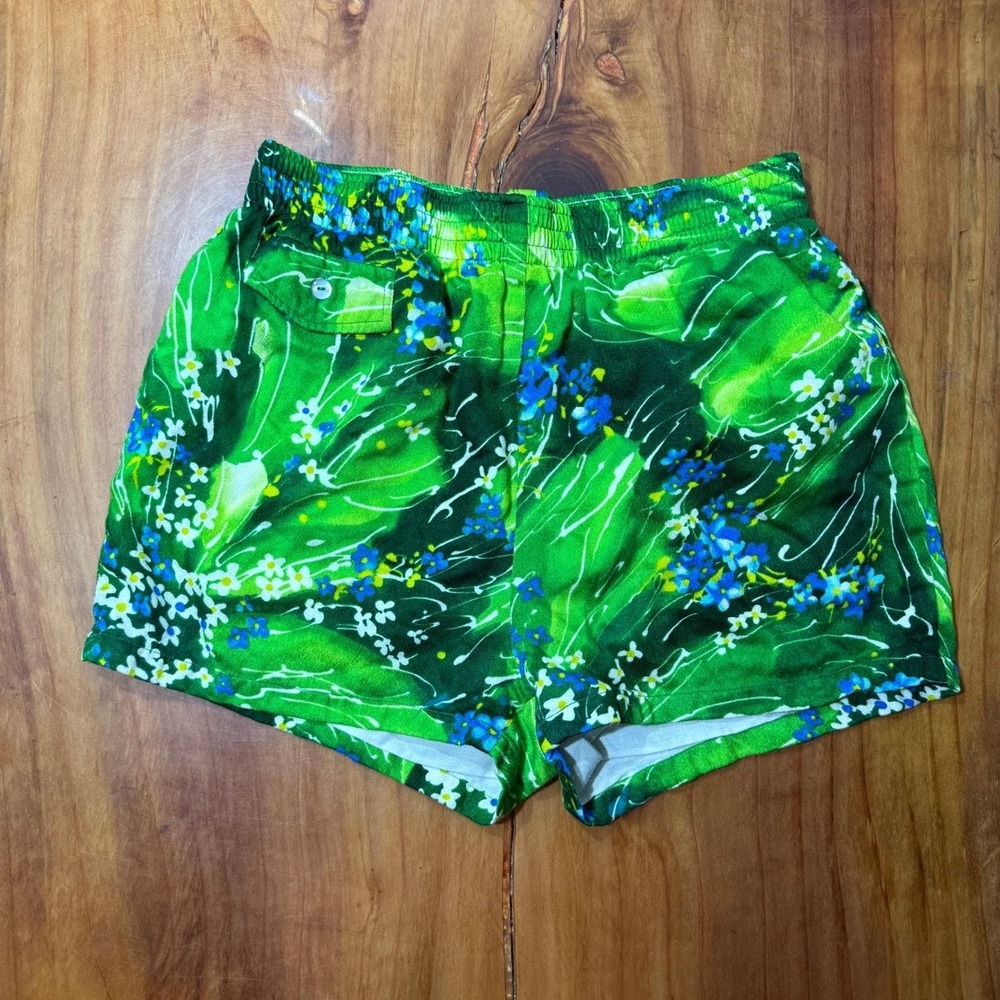 Vintage 60s 70s Pomare Mens Shorts Large Medium Barkcloth Hawaiian A3-13